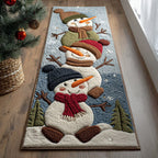 Jolly Snow Trio Runner Carpet Runner Rug - Cute Pet Design | Animal Printed Runner Rug
