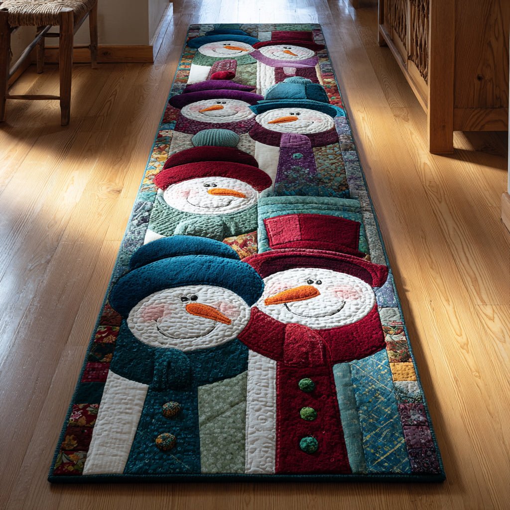 Jolly Snowman Runner Carpet Runner Rug - Cute Pet Design | Animal Printed Runner Rug