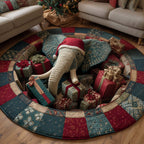 Jolly Tusk Round Mat Rug - Nature Design | Serene Home Decor