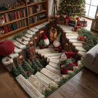 Jolly Workshop area rug in a living room