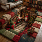 Jolly Workshop area rug in a living room