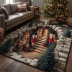 Jolly Workshop area rug in a living room