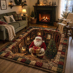 Jolly Workshop area rug in a living room