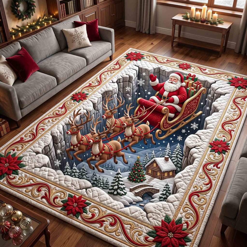 Jolly Workshop area rug in a living room