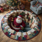 Jolly Workshop Round Mat Rug - washable non-slip printed rug