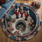 Jolly Workshop (Design 56) Round Mat Rug - washable non-slip printed rug