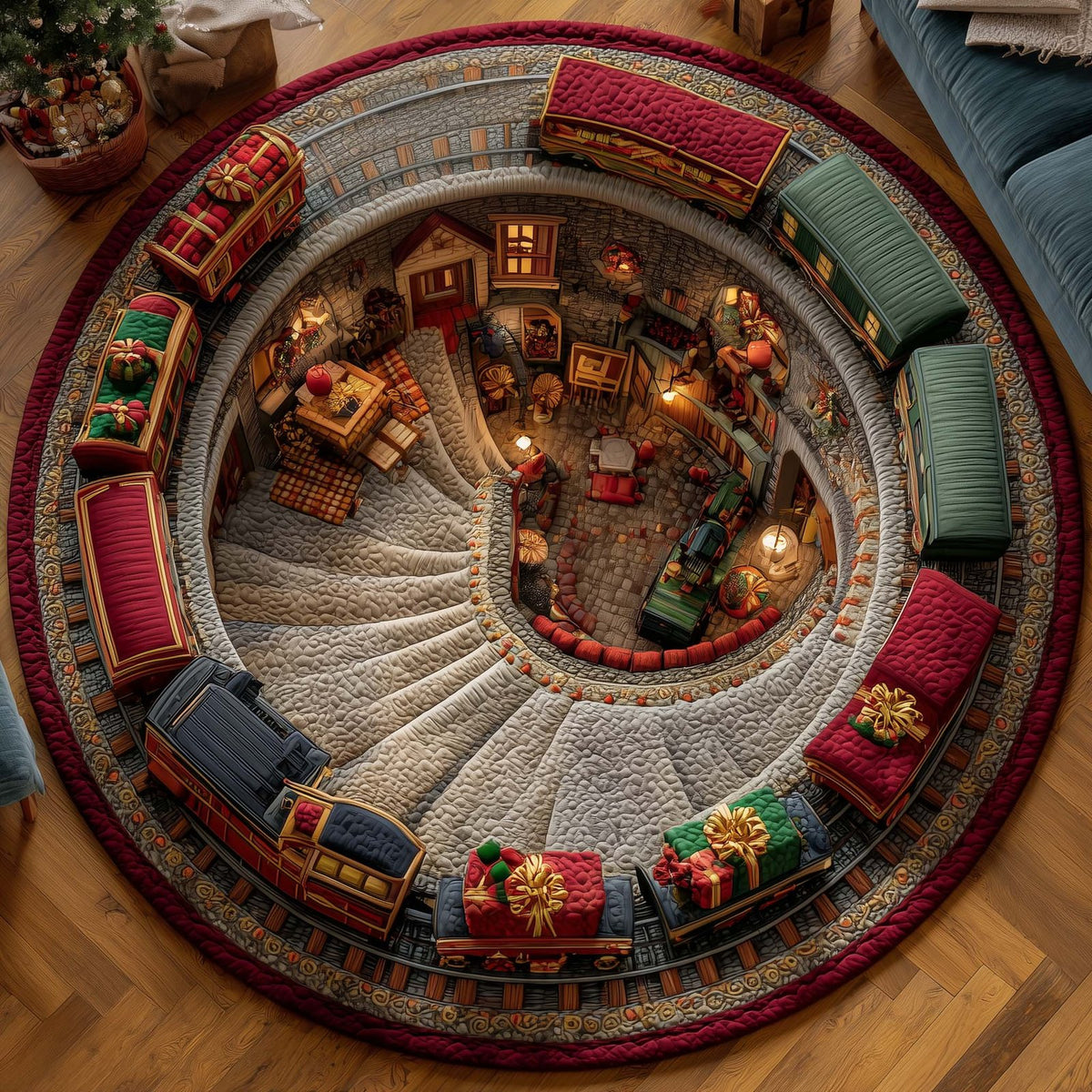 Jolly Workshop Round Mat Rug - Nature Design | Serene Home Decor