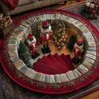 Jolly Workshop (Design 33) Round Mat Rug - washable non-slip printed rug