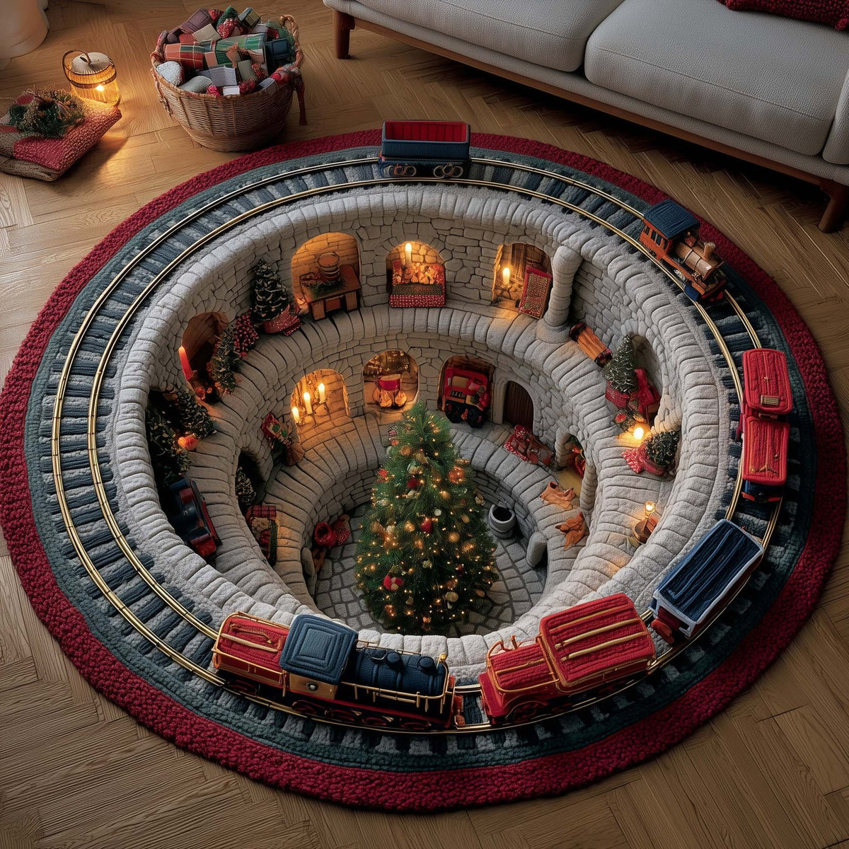 Jolly Workshop Round Mat Rug - Nature Design | Serene Home Decor