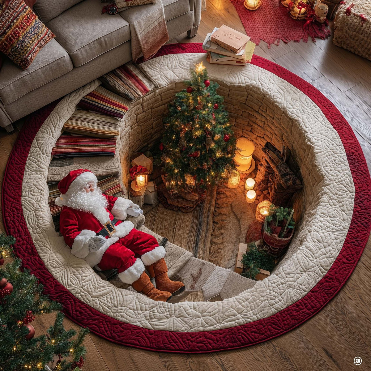 Jolly Workshop Round Mat Rug - Nature Design | Serene Home Decor