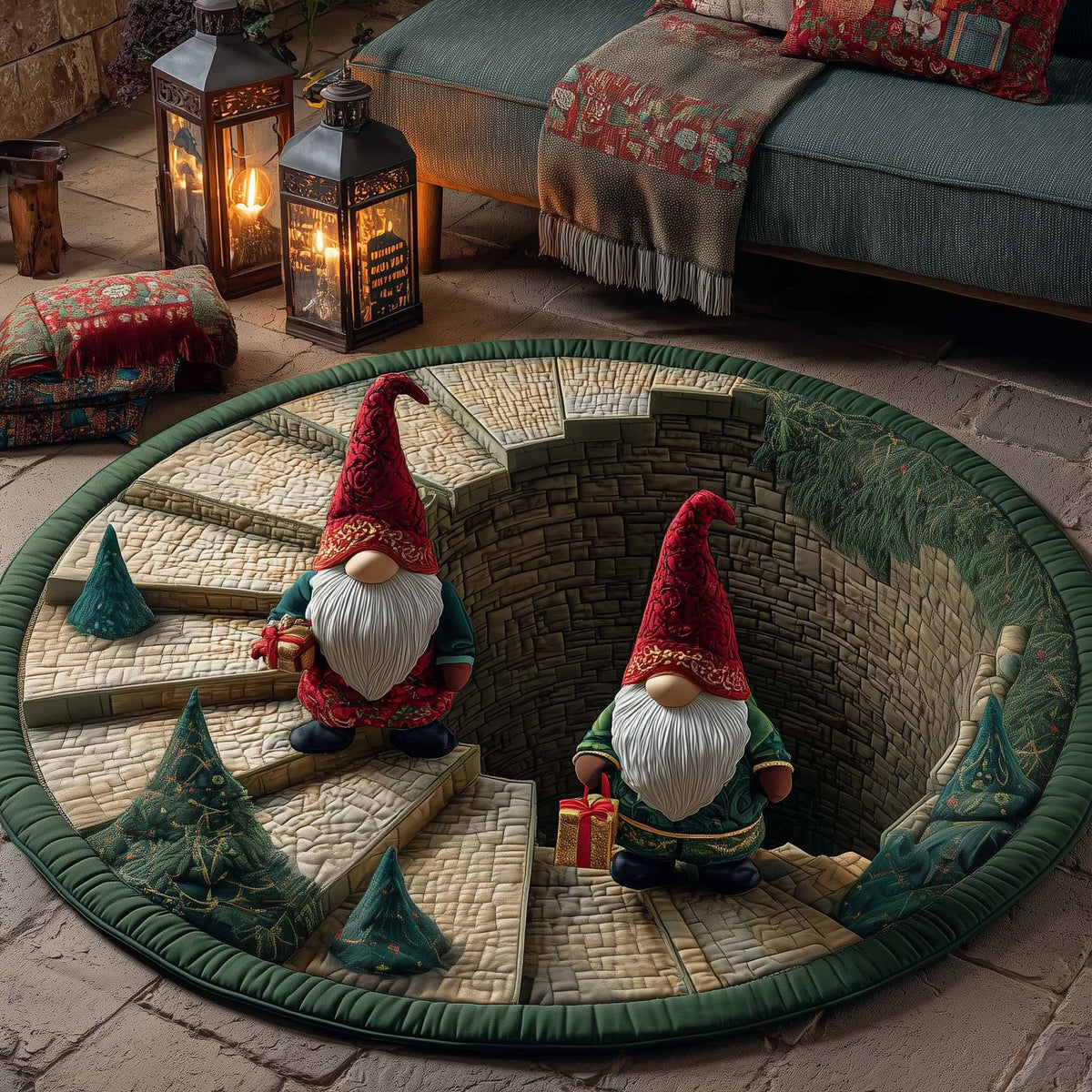 Jolly Workshop Round Mat Rug - Nature Design | Serene Home Decor