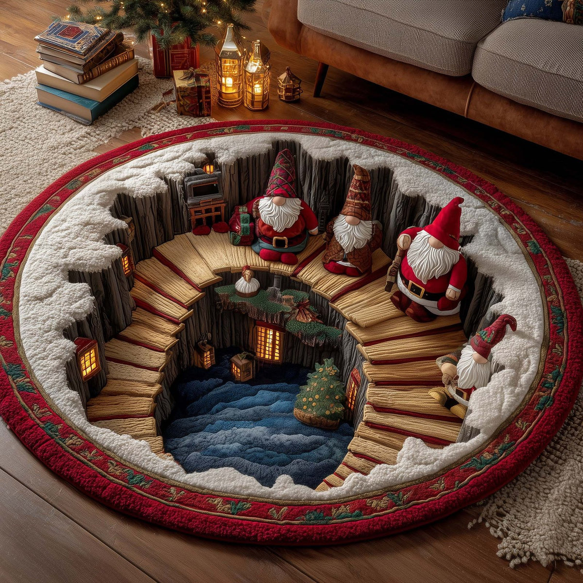 Jolly Workshop Round Mat Rug - Nature Design | Serene Home Decor