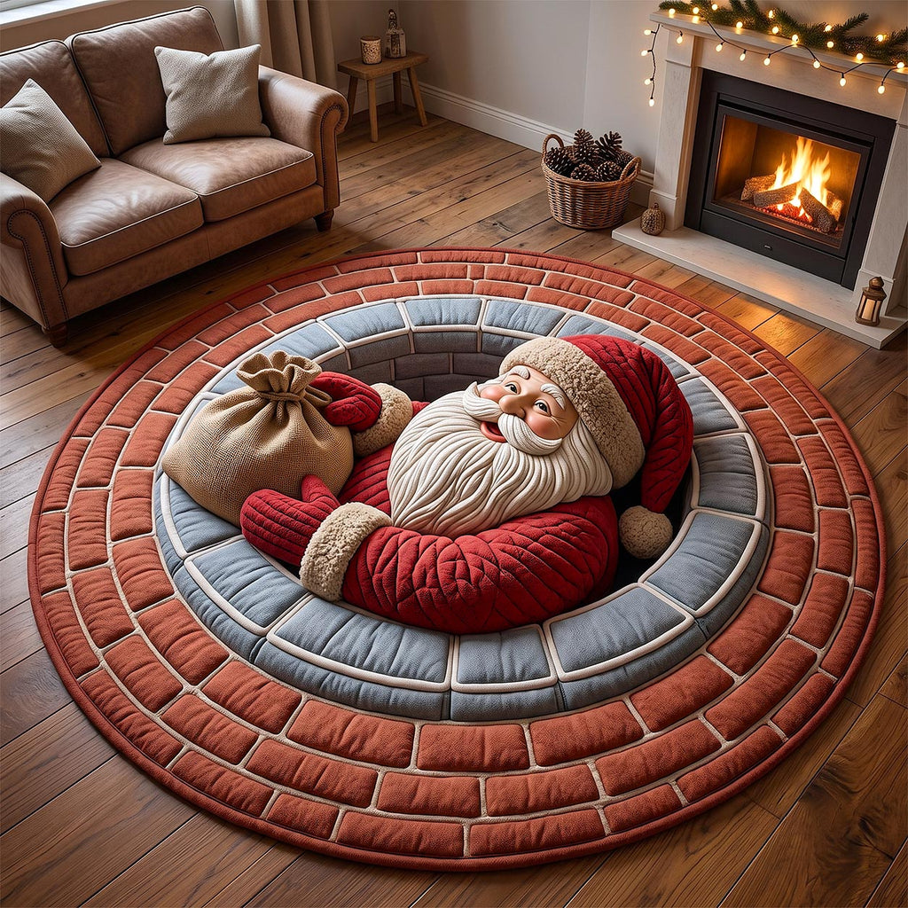 Jolly Workshop Round Mat Rug - Nature Design | Nature Round Carpet - washable non-slip printed rug