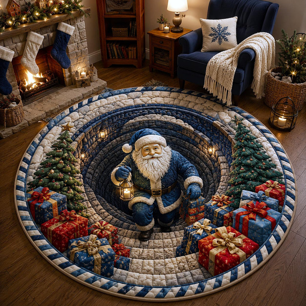 Jolly Workshop Round Mat Rug - Nature Design | Nature Round Bedroom Rug - washable non-slip printed rug