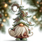 Woodland Curl Hat Gnome Christmas Ornament