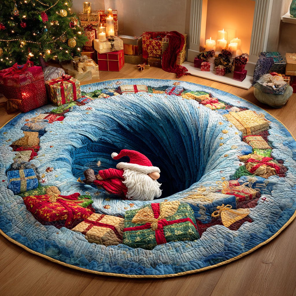 Joyful Gifts Round Mat Rug - washable non-slip printed rug