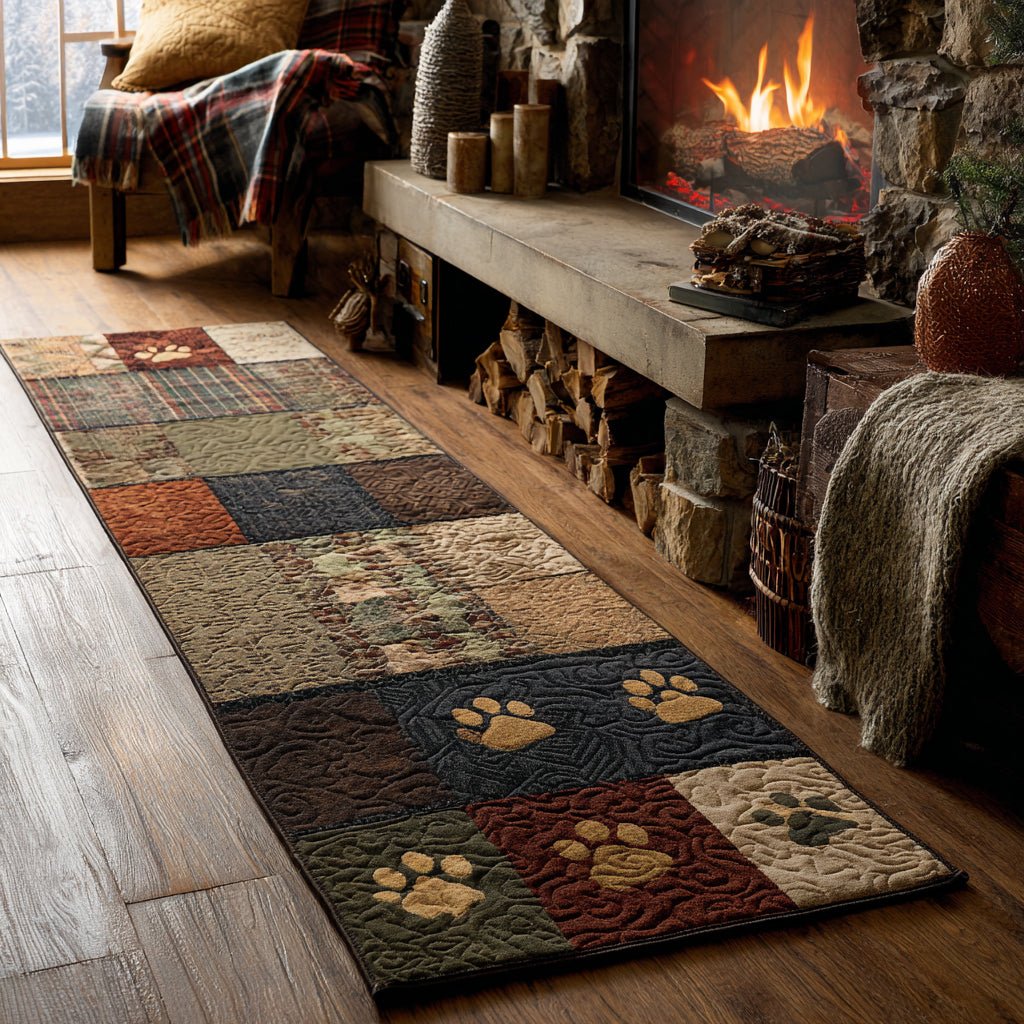 Joyful Paws Runner Carpet Runner Rug - Cute Pet Design | Animal Printed Runner Rug
