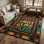 Juneteenth Legacy area rug in a living room