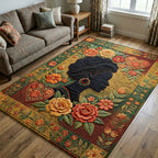 Juneteenth Legacy area rug in a living room
