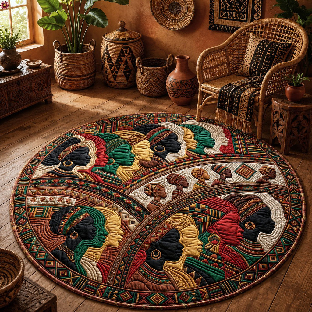 Juneteenth Queens Round Mat Rug - Nature Design | Serene Home Decor