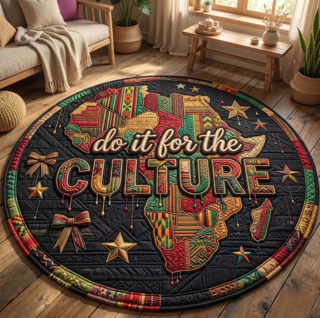 Juneteenth Round Mat Rug - Nature Design | Serene Home Decor