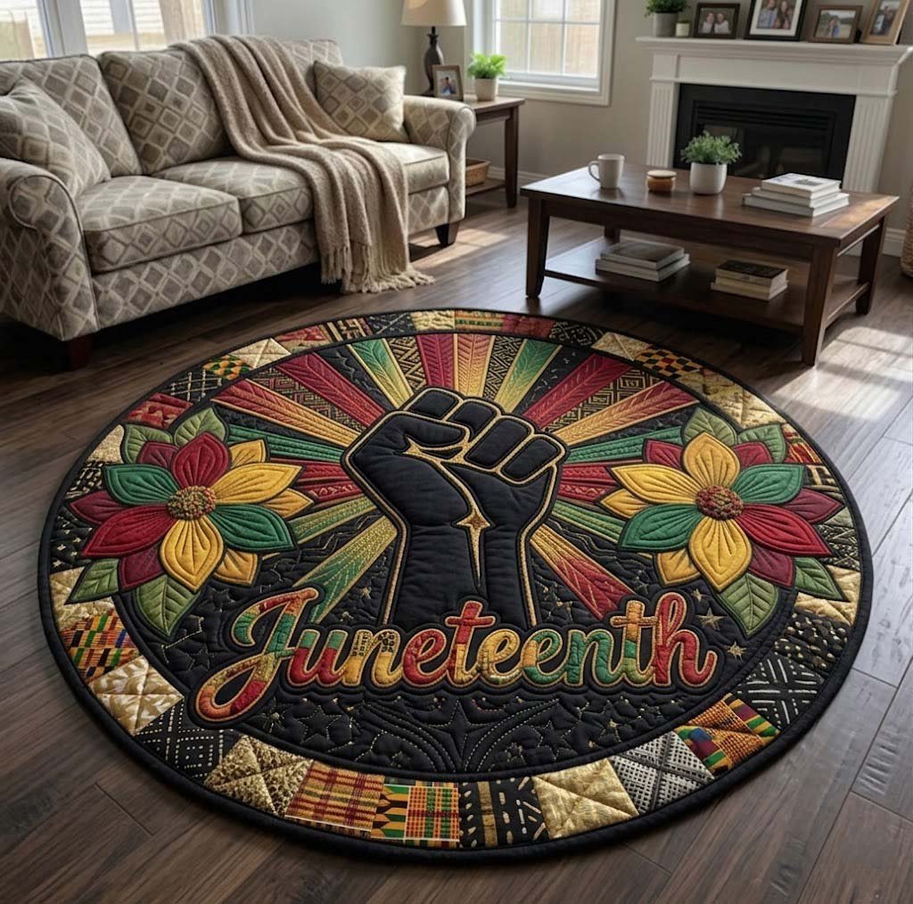 Juneteenth Round Mat Rug - Nature Design | Serene Home Decor