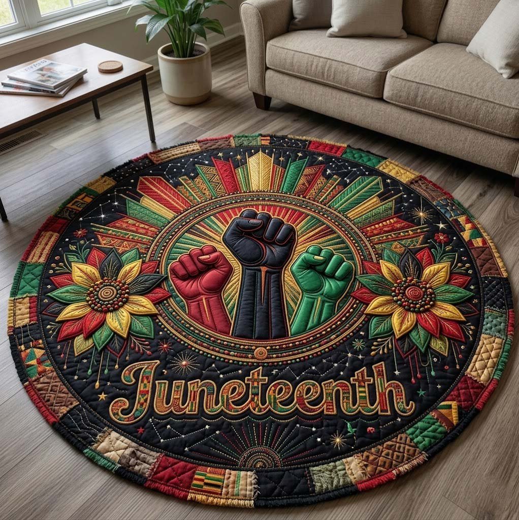 Juneteenth Round Mat Rug - Nature Design | Serene Home Decor