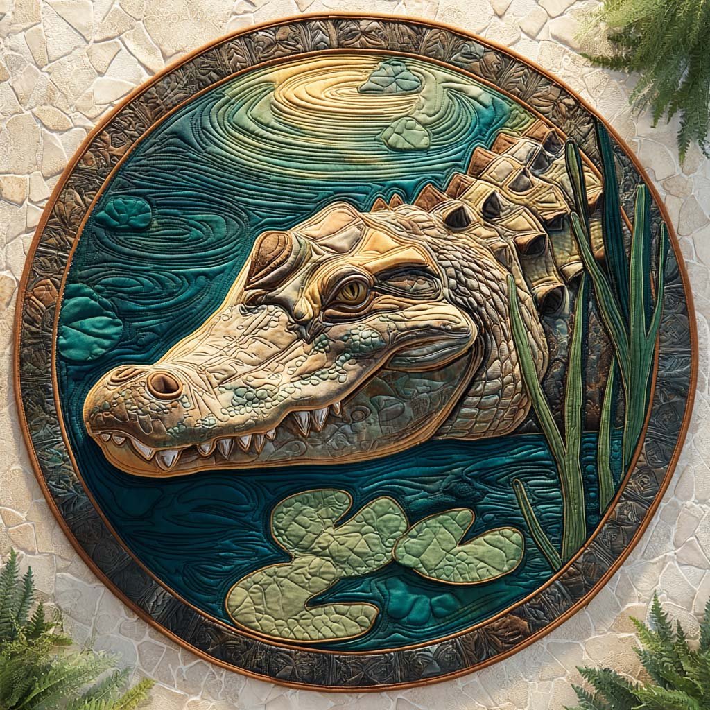 Jungle Gaze Round Mat Rug - washable non-slip printed rug