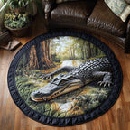 Jungle Snap Round Mat Rug - washable non-slip printed rug