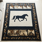 Just Western area rug in a living room