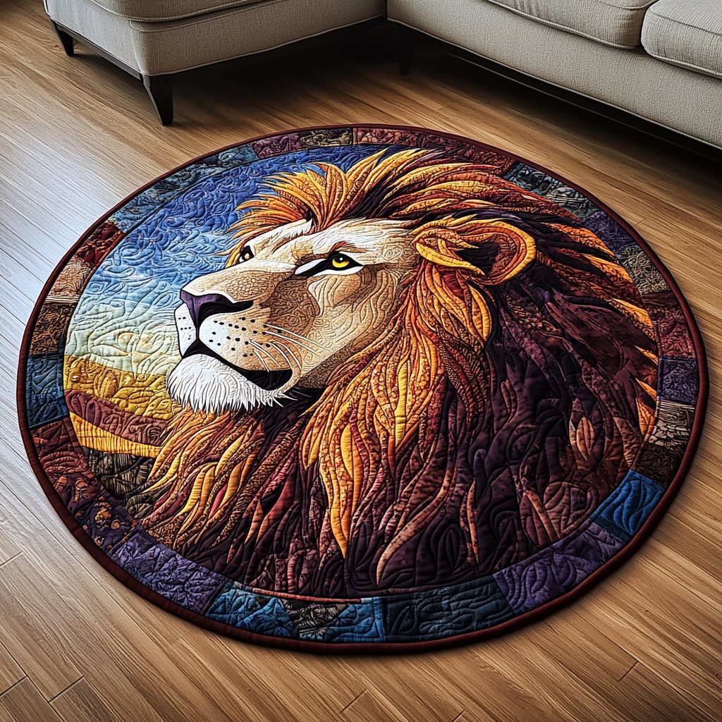 King of the Wild Round Mat Rug - Nature Design | Serene Home Decor