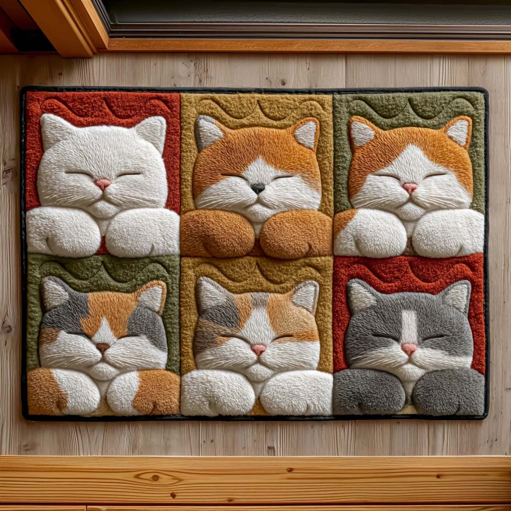 Kitty Blocks Doormat - Nature Design | Printed Welcome Doormat