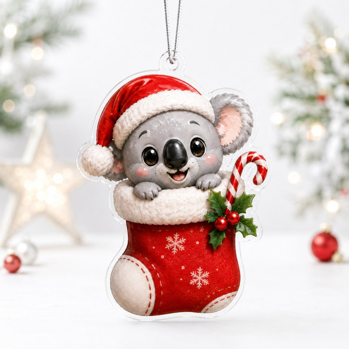 Koala in Christmas Ornament
