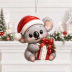Koala Christmas Gift Surprise Christmas Ornament