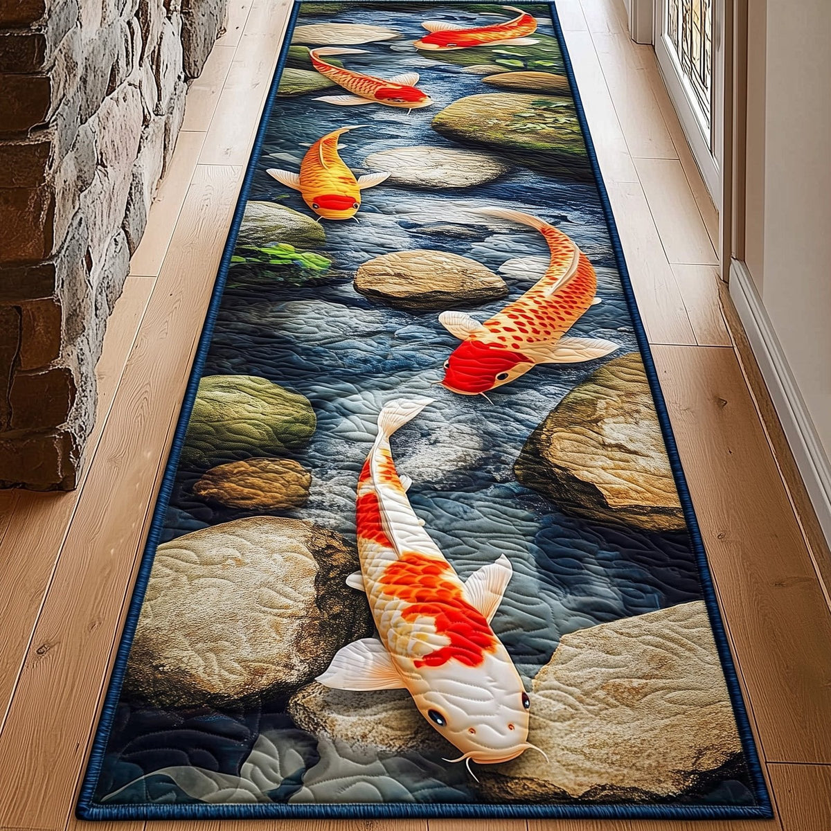 Koi Fish Runner Rug - Nature Design | Serene Runner Rug