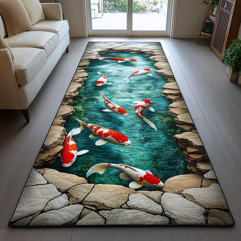 Koi Flow Runner Rug - Nature Design | Serene Runner Rug