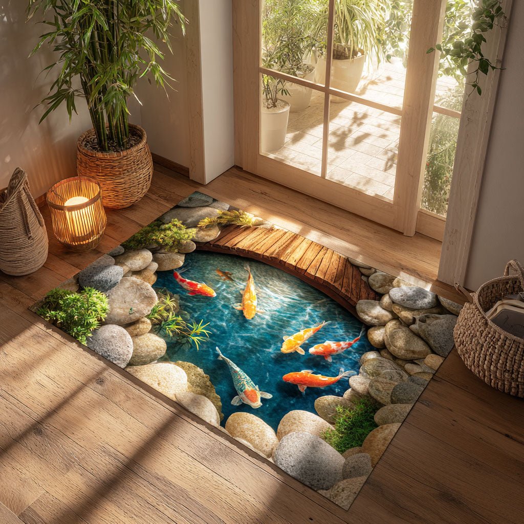 Koi Garden Doormat - Nature Design | Printed Welcome Doormat