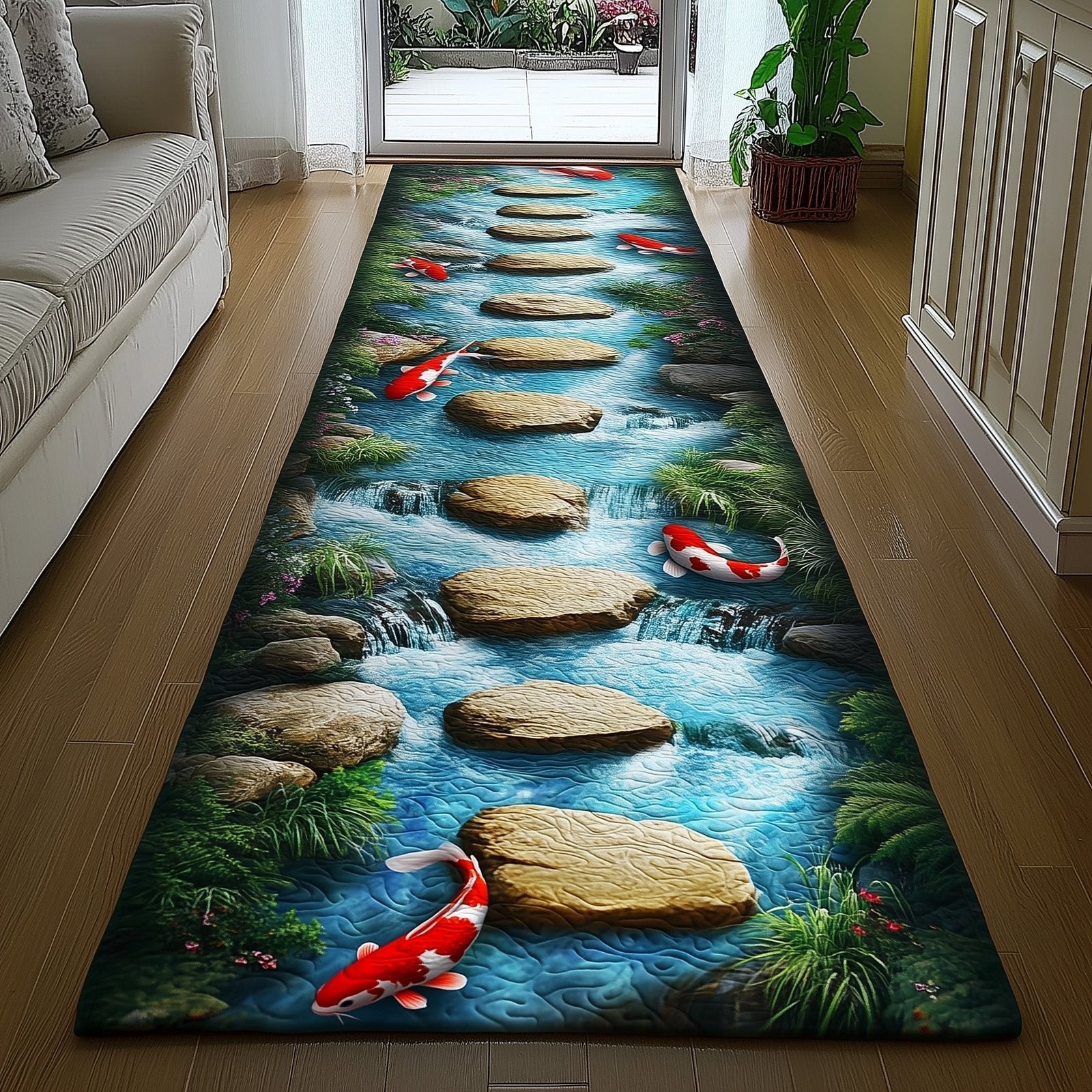 Koi Heaven Runner Rug - Nature Design | Serene Runner Rug