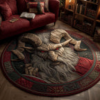 Krampus Eve (Design 11) Round Mat Rug - washable non-slip printed rug