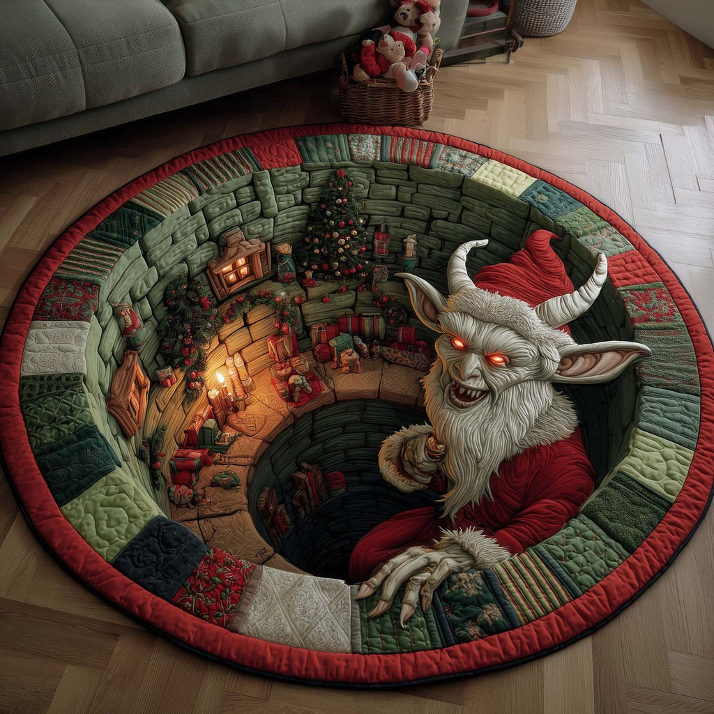 Krampus Eve Round Mat Rug - Nature Design | Serene Home Decor