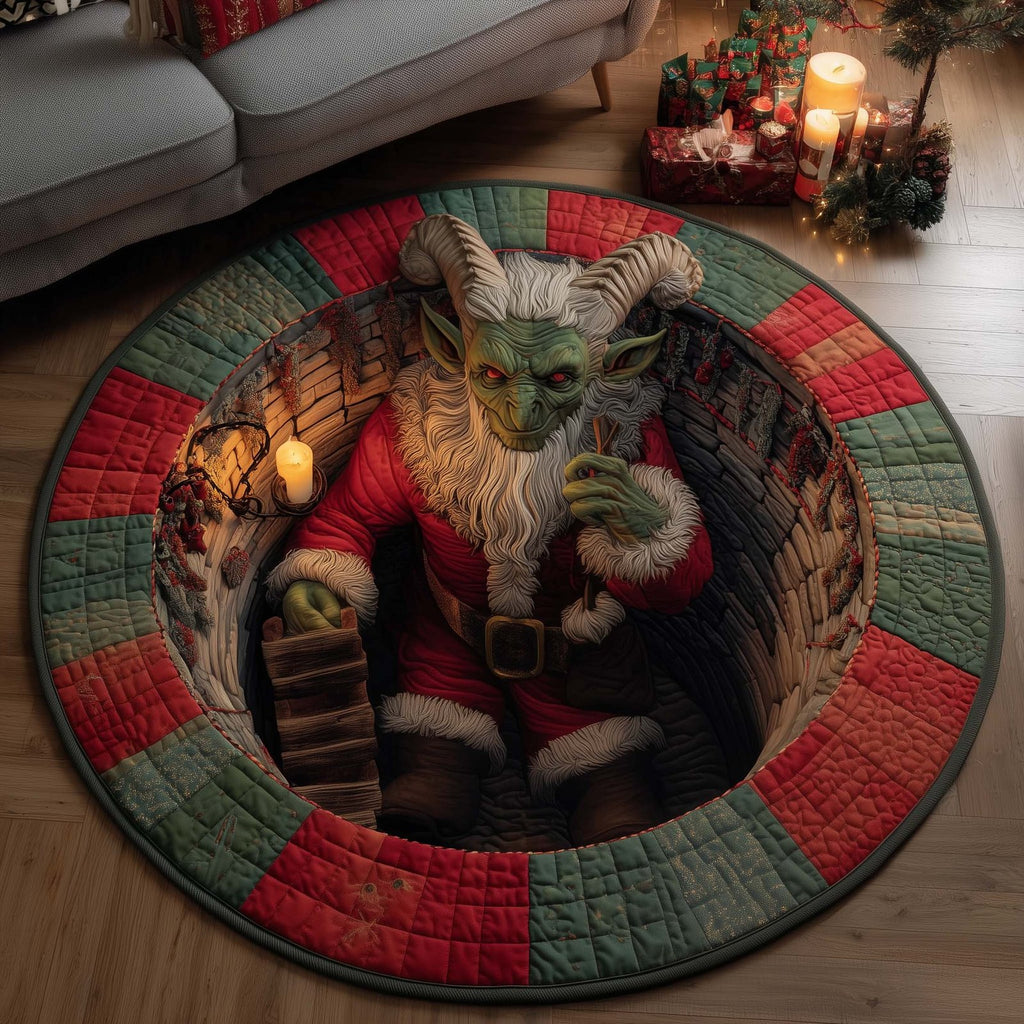 Krampus Eve Round Mat Rug - Nature Design | Serene Home Decor