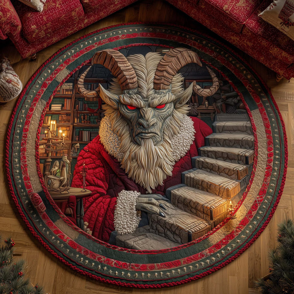 Krampus Eve Round Mat Rug - Nature Design | Serene Home Decor