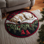 Labrador Round Mat Rug - Cute Pet Design | Animal Printed Home Decor