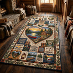 Lakeside Cabin Sunset Runner Rug - Nature Design | Serene Runner Rug