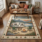 Lakeside Camper area rug in a living room
