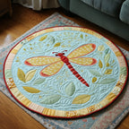 Lakeside Dreamer Round Mat Rug - washable non-slip printed rug