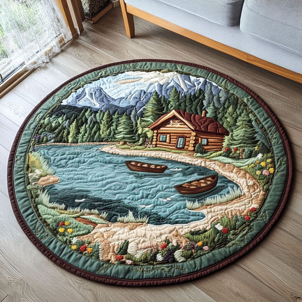 Lakeside Serenity Round Mat Rug