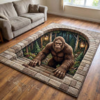 Lantern Beast area rug in a living room