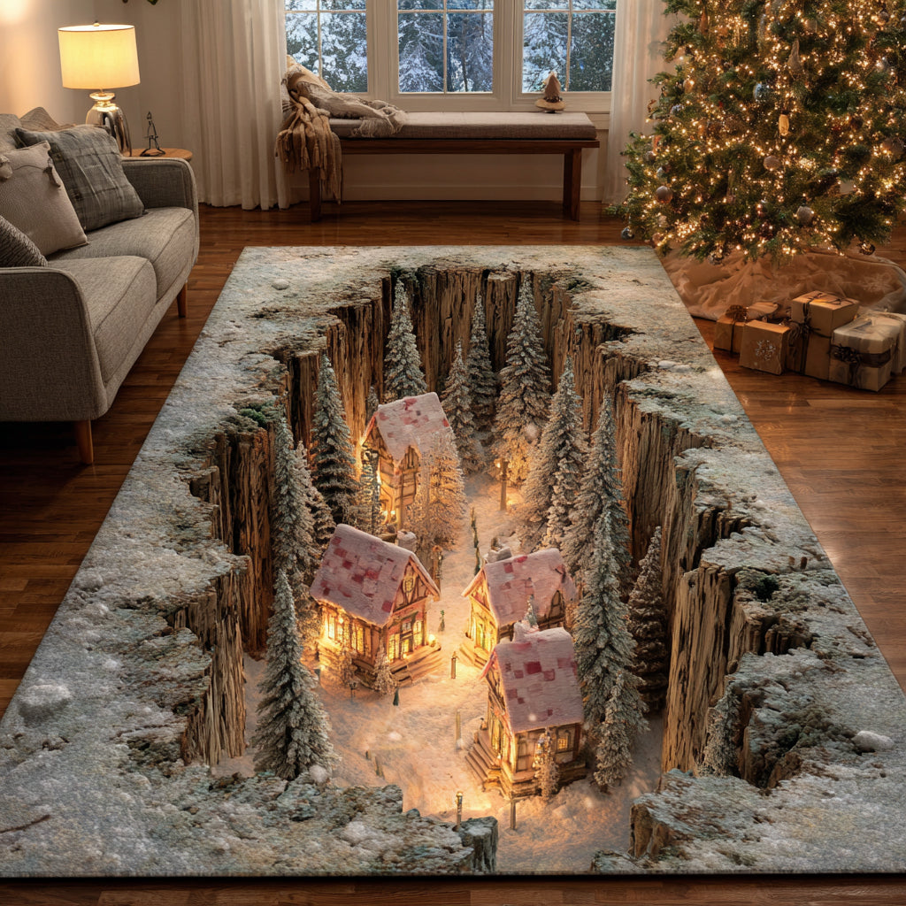 Lantern Forest area rug in a living room