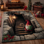 Lantern Gnome area rug in a living room